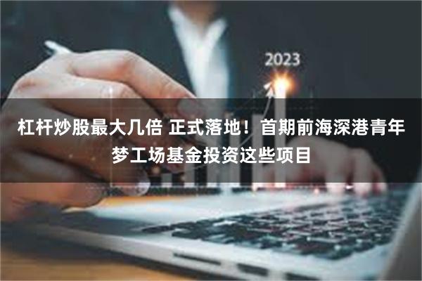 杠杆炒股最大几倍 正式落地！首期前海深港青年梦工场基金投资这些项目