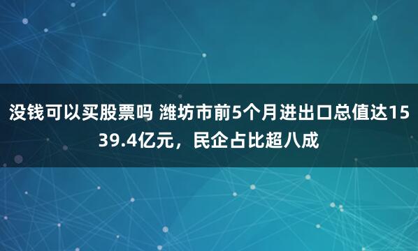 没钱可以买股票吗 潍坊市前5个月进出口总值达1539.4亿元，民企占比超八成
